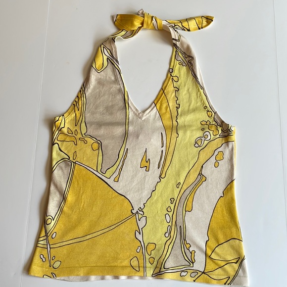 A Line vintage retro zip front cropped jacket & matching knit halter top size 6 - Picture 5 of 15